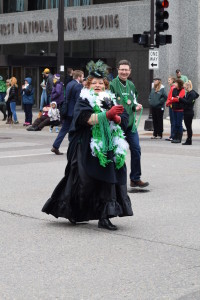 The St. Paul Winter Carnvial's Klondike Kate at the 50th Annual St. Patrick's Day Parade.