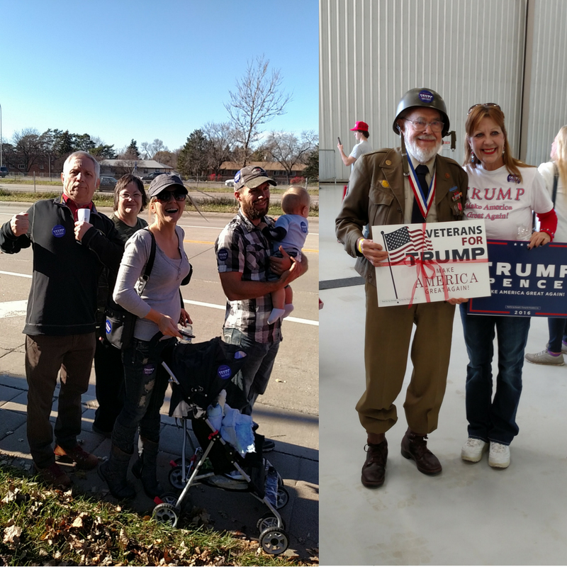 Trump supporters at Nov. 6 rally in Minnesota.