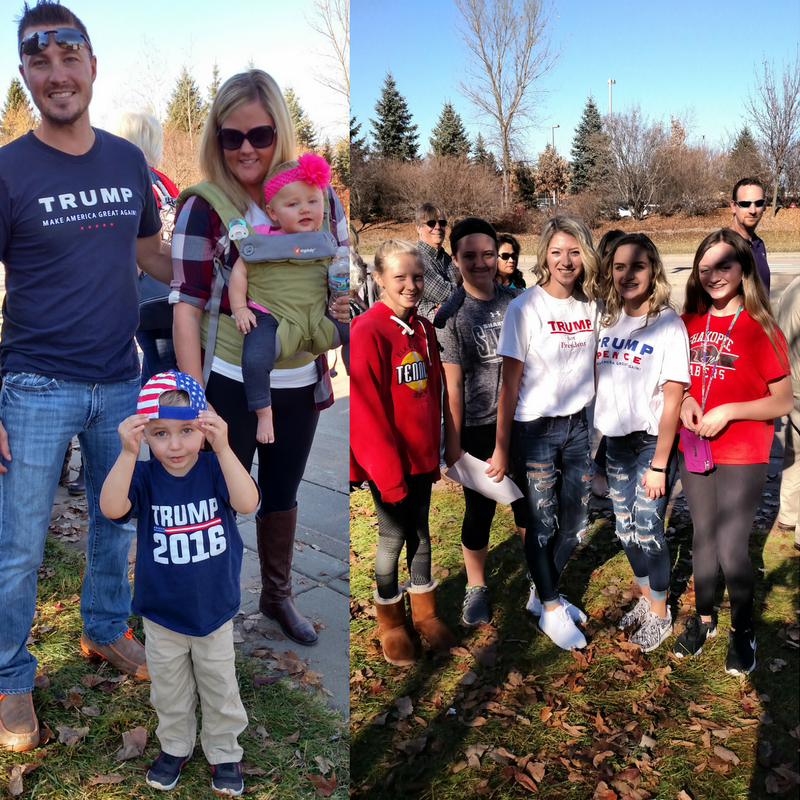 Trump supporters at Nov. 6 rally in Minnesota.
