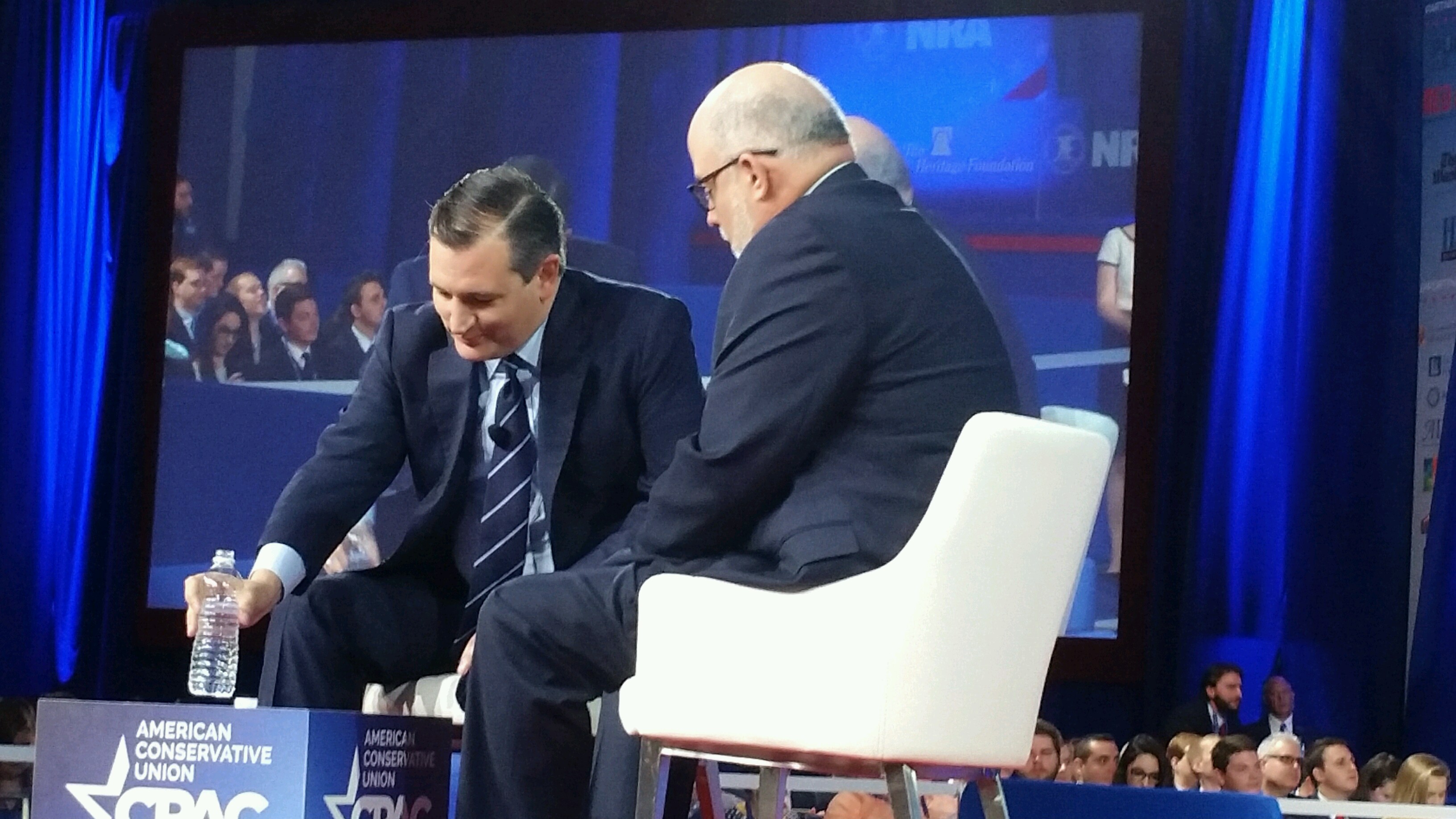 Senator Ted Cruz with talk show host Mark Levin; CPAC 2017. Photo Marty Chappell