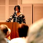 Pioneer Press Smears Woman Survivor Of Iran As Part Of A “Hate Group” Aynaz Anni Cyrus speaks to a crowd of more than a hundred people at the Hudson House Hotel in Hudson, Wis. on Thursday, May 3, 2018. (John R. Russett / Forum News Service)