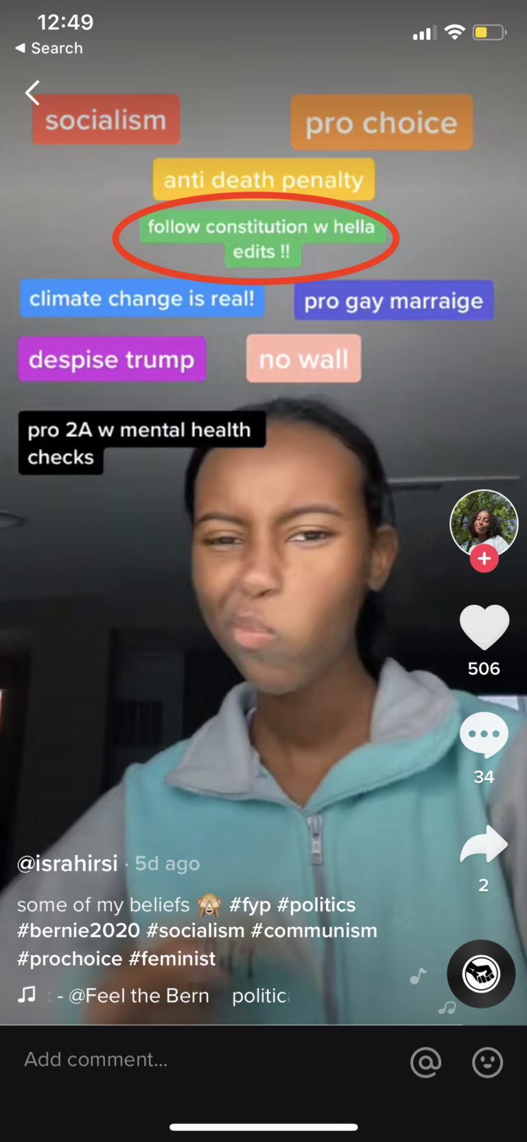 Ilhan Omar's Daughter Calls US Soldiers Bitches On Tik Tok