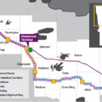 A map showing the route Line 3 will take. (Image source: Minnesota Public Utilities Commission)