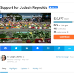 This is a screenshot of Judeah Reynold’s FundRazr campaign captured 5/1/2021.