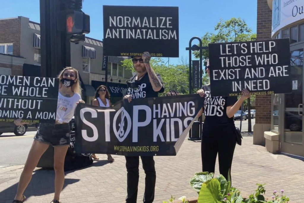 Left-wing group protests having children, believes having kids is ...