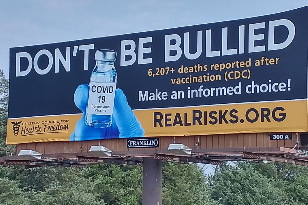 'Don't be bullied' Billboard campaign exposes risks of COVID19