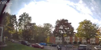 A man flees automatic gunfire in North Minneapolis. (Crime Watch Minneapolis)