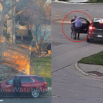 A carjacking in the Tangletown area of south Minneapolis, left, in November 2020, and a May carjacking in northeast Minneapolis, right, were both captured on camera. (Crime Watch Minneapolis/Twitter)