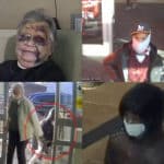 These are the two elderly women who were violently attacked in St. Paul ahead of Christmas and the men suspected of attacking them. If you recognize either suspect call 651-266-5650. (Twitter/screenshots)