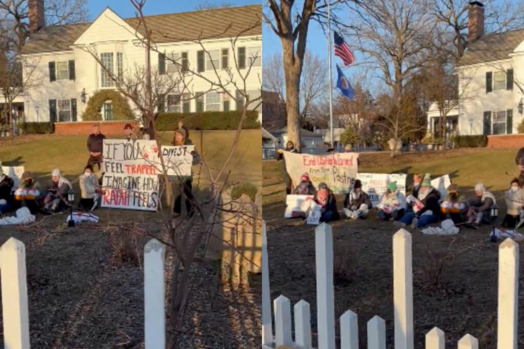 Protesters cited for trespassing after climbing over fence at governor ...