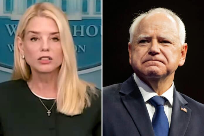 Pam Bondi / Gov. Tim Walz