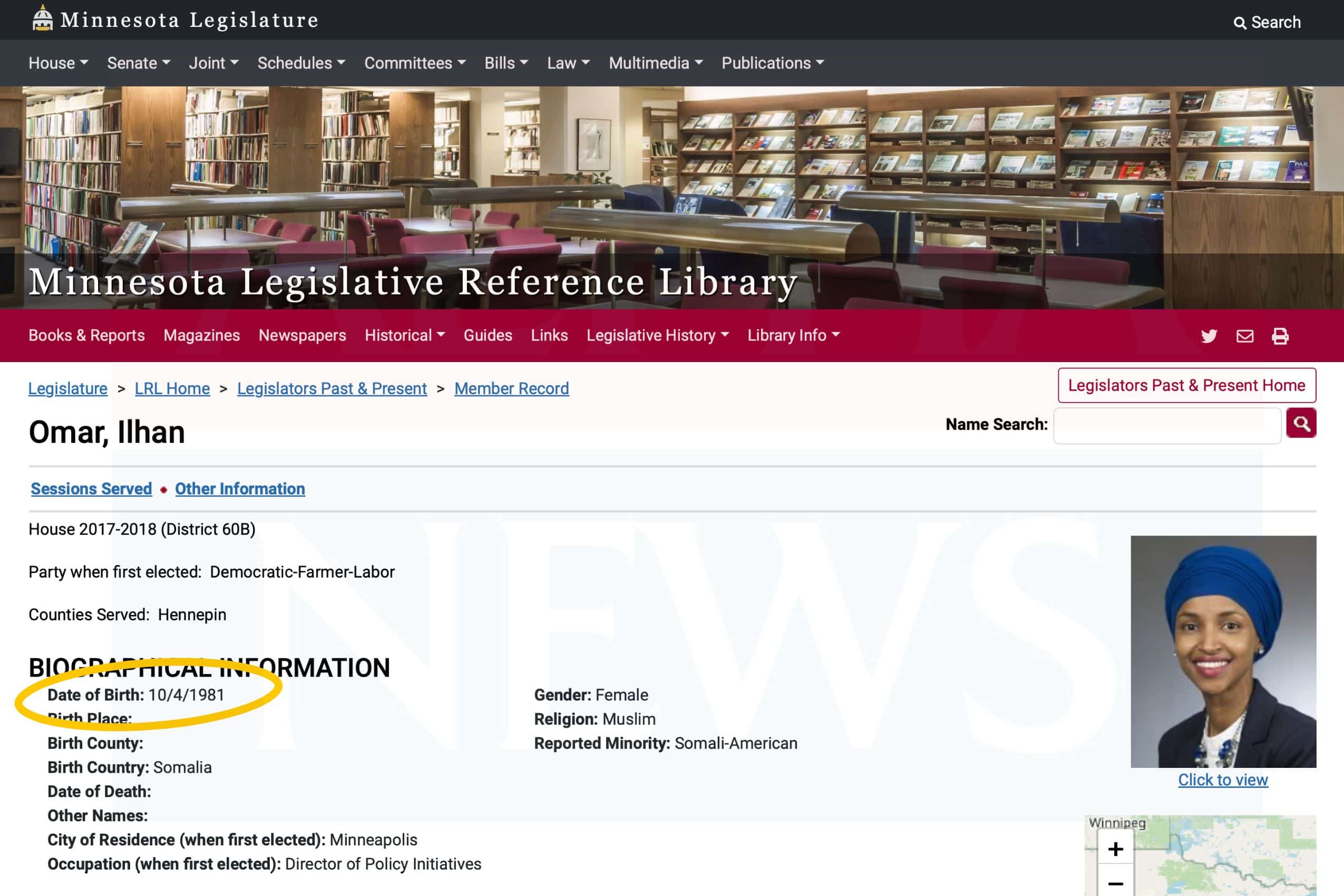 Ilhan Omar: DOB 1981