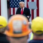 President Donald Trump announces his Liberation Day tariffs during an April 2025 event. (The White House/Flickr)