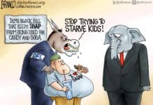 Alpha News cartoon: SNAP happy