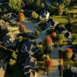 houses aerial view
