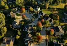 houses aerial view