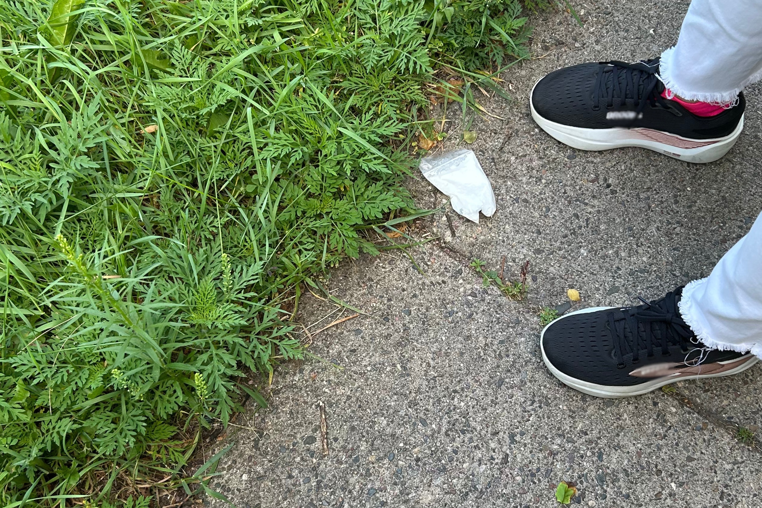 Drugs on sidewalk