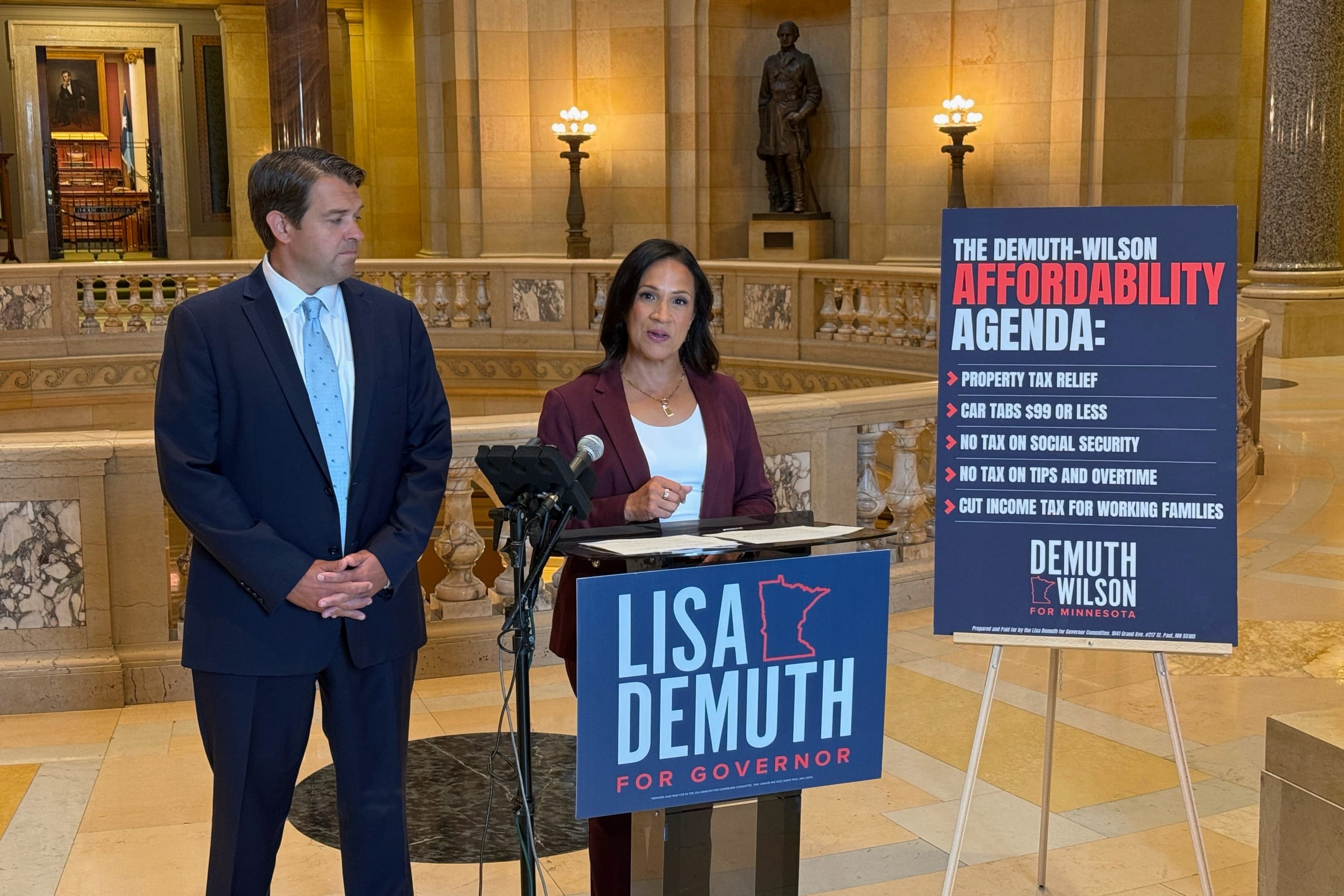 Lisa Demuth unveils ‘affordability agenda' to cap tab fees at $99, lower individual income taxes