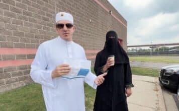 James OKeefe and Cam Higby appear in a viral video on Minnesotas vouching law. (James OKeefe/X)