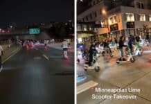Hundreds of scooter riders take over Minneapolis streets, enter I-35W; no arrests or citations