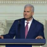 House Majority Whip Tom Emmer speaks at the 2026 Republican Convention Wednesday night in Dallas. (Republican National Convention/YouTube)