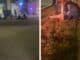 First responders assist  injured parties in Dinkytown Friday morning (right) and Sunday morning (left). (Crime Watch Minneapolis)