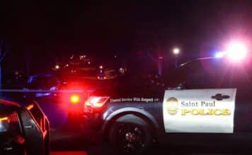 St. Paul police respond to a fatal stabbing in March 2025. (St. Paul Police Department/X)