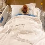 Sammy Kimbrough recovers in a hospital bed after suffering multiple jaw fractures in an assault at the Minnesota State Fair