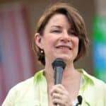 Sen. Amy Klobuchar speaks at a meet and greet at the Adel Pavilion in Adel, Iowa, during her 2019 run for president.