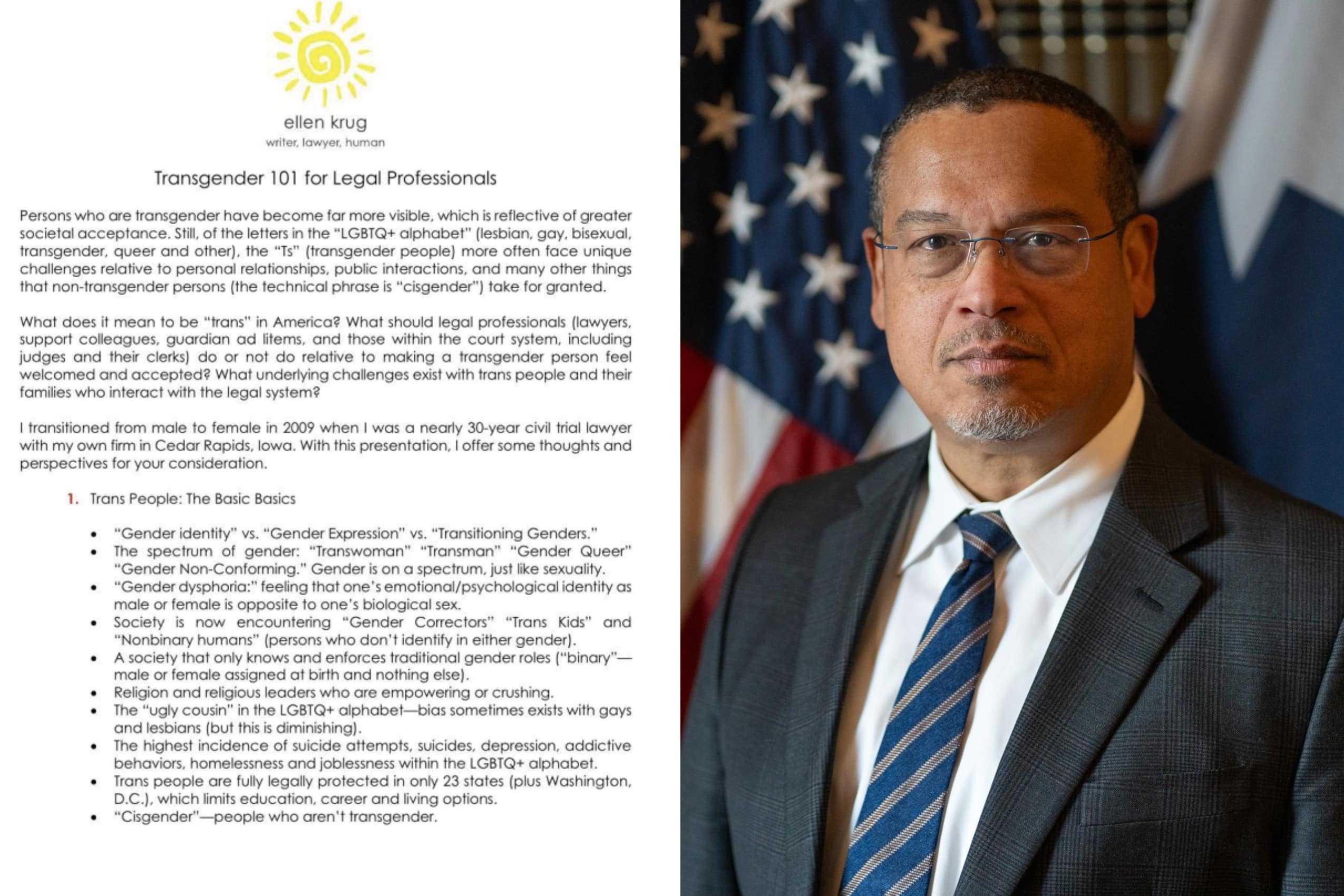 EXCLUSIVE: 'Transgender 101' training in Ellison's office called for action against 'intolerant' employees | AlphaNews.org