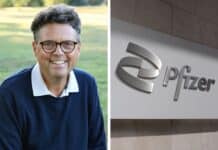 Jim DeMay and Pfizer logo