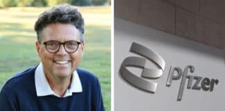 Jim DeMay and Pfizer logo