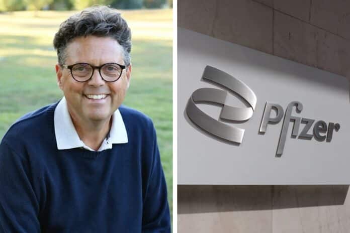 Jim DeMay and Pfizer logo