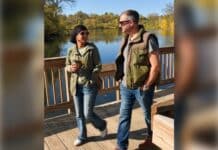 Rep. Ilhan Omar and her husband in a video posted to social media Friday.