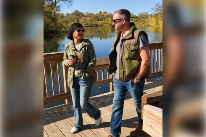 Rep. Ilhan Omar and her husband in a video posted to social media Friday.
