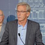 Dr. Scott Jensen speaks at a press conference in September 2022.