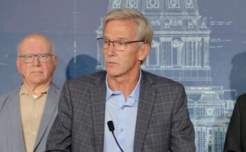 Dr. Scott Jensen speaks at a press conference in September 2022.