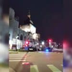 Minneapolis police respond to the Basilica of St. Mary.