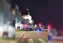 Minneapolis police respond to the Basilica of St. Mary.