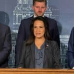 Minnesota House Speaker Lisa Demuth speaks at a press conference Oct. 20, 2026, at the Minnesota Capitol.
