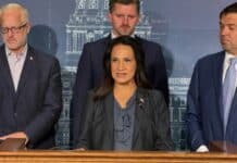 Minnesota House Speaker Lisa Demuth speaks at a press conference Oct. 20, 2026, at the Minnesota Capitol.