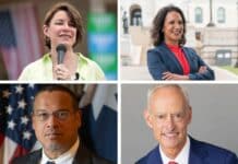 Amy Klobuchar, Lisa Demuth, Keith Ellison, and Ron Schutz
