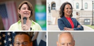 Amy Klobuchar, Lisa Demuth, Keith Ellison, and Ron Schutz