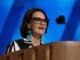 Lt. Gov. Peggy Flanagan speaks at the Democratic National Convention in August 2024.