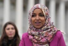 Rep. Ilhan Omar speaks during a press conference at the U.S. Capitol in January 2023.
