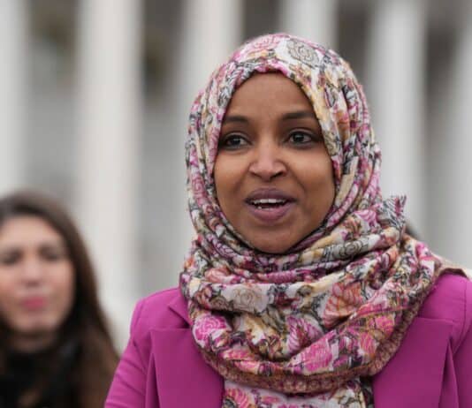 Rep. Ilhan Omar speaks during a press conference at the U.S. Capitol in January 2023.