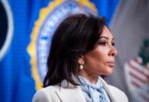 U.S. Attorney Jeanine Pirro at the Department of Justice in Washington on April 27, 2026.