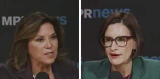 Michele Tafoya and Peggy Flanagan