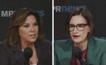 Michele Tafoya and Peggy Flanagan